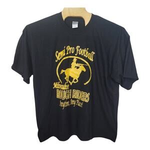 Vintage Milwaukee Rough Riders Semi Pro Football T Shirt 2XL XXL